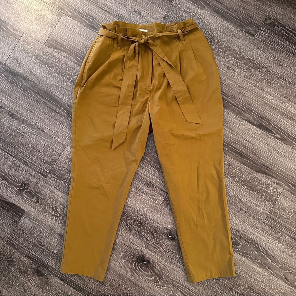 J crew tapered paper bag waist pants